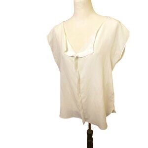 Sheer white blouse L